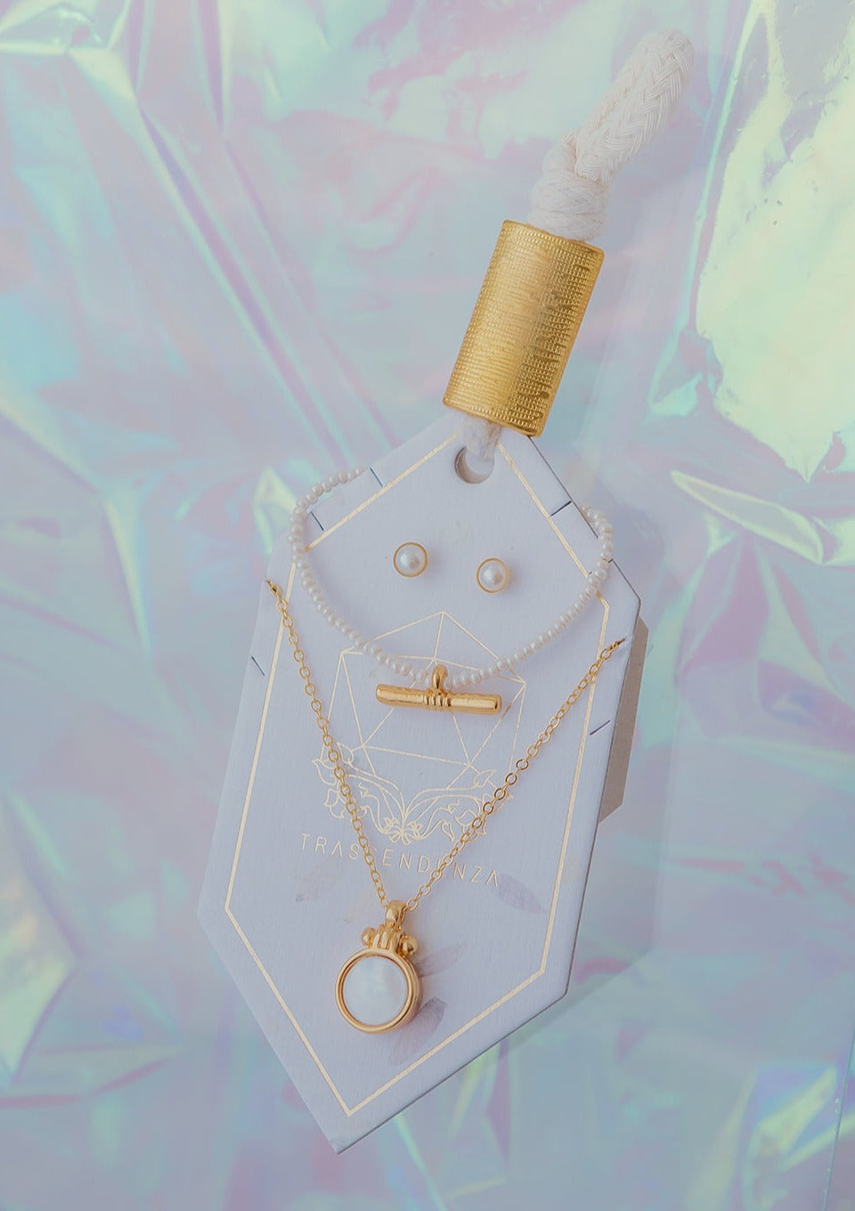 Juego Collar & Choker Serenidad (Set Collares + Aretes)